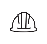 Power outage safety tips hard hat icon