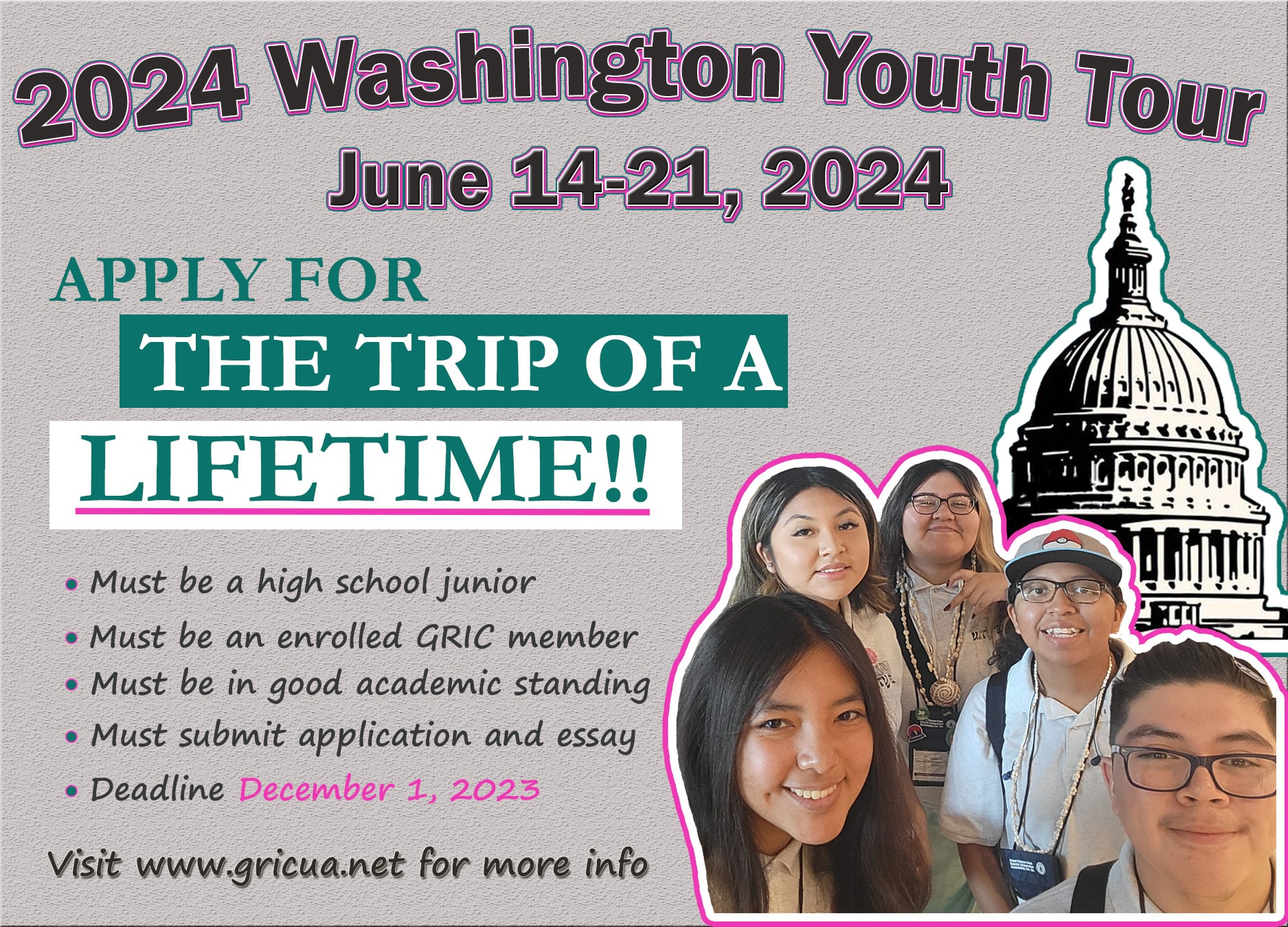 2023 Washington Youth Tour Flier