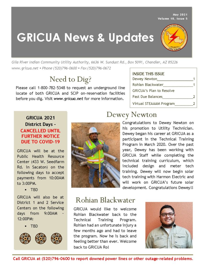May Newsletter Page 1