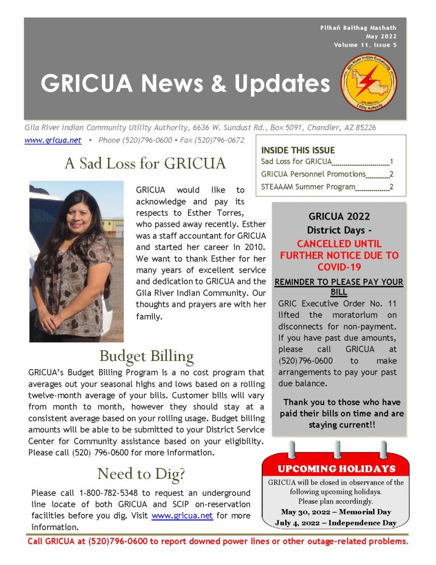 May '22 newsletter