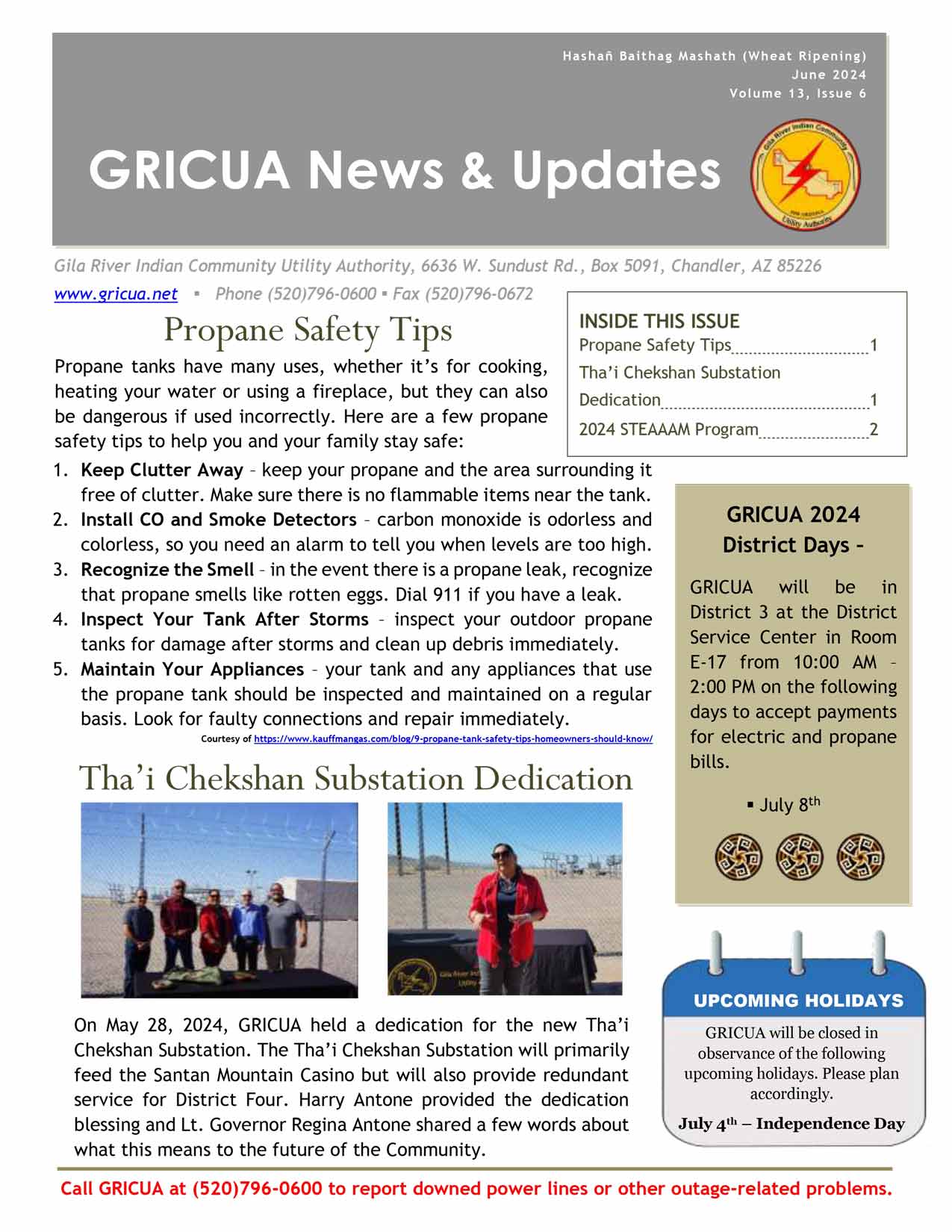 June Utility June 2024 - Gila River Indian Community Utility Authority