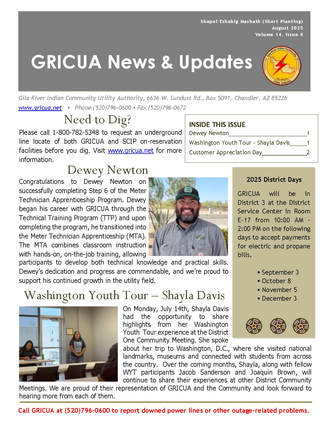 August 2025 - Gila River Indian Community Utility Authority
