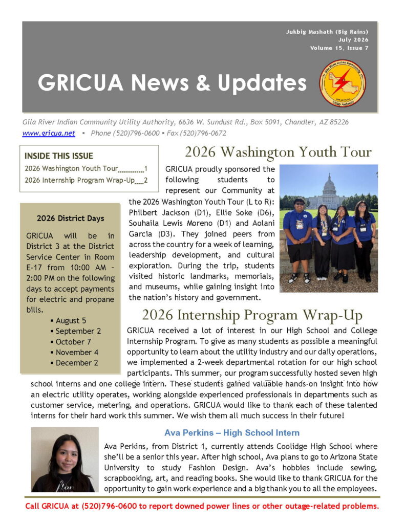 July 2026 Newsleter page 1