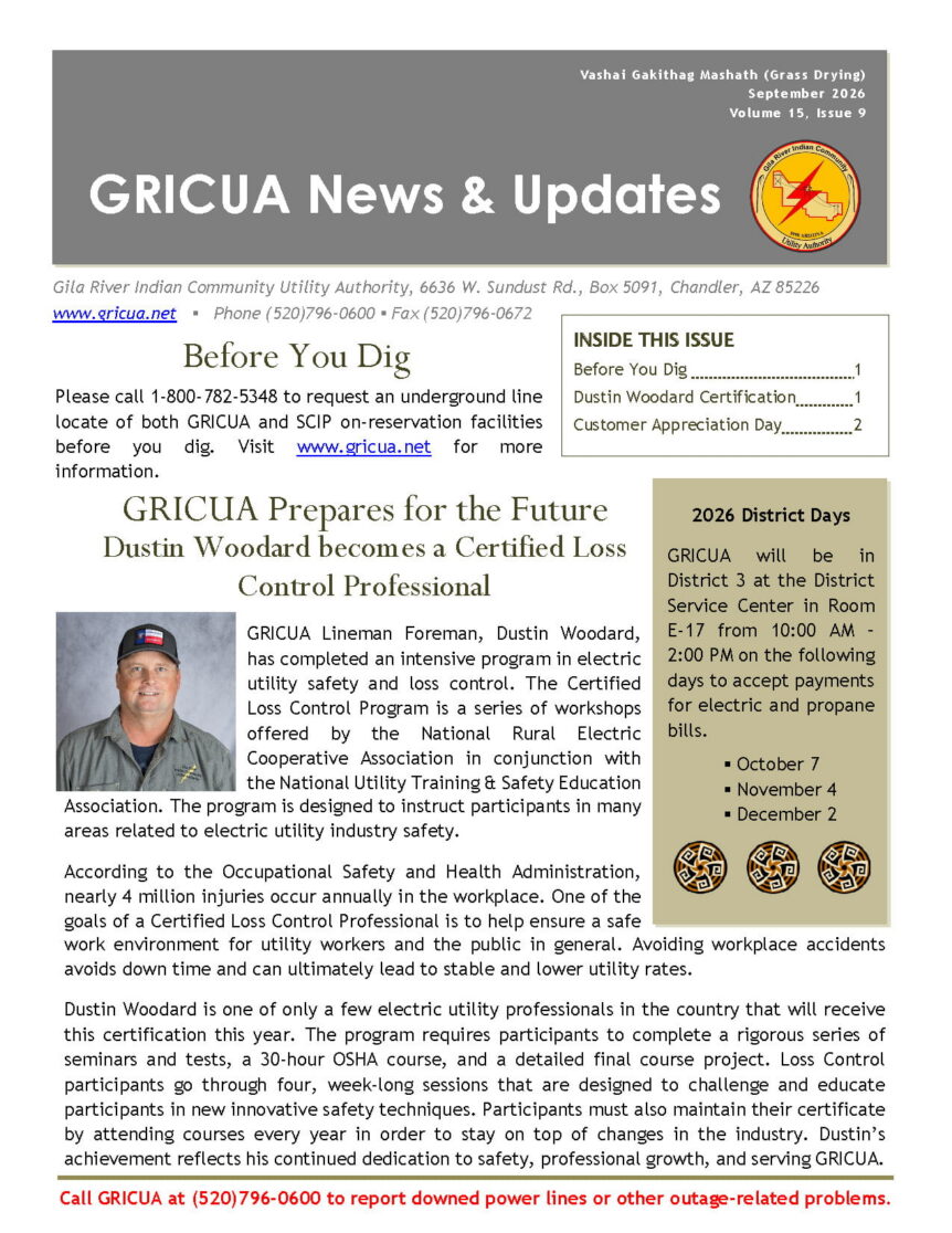 September 2026 Newsletter page 1
