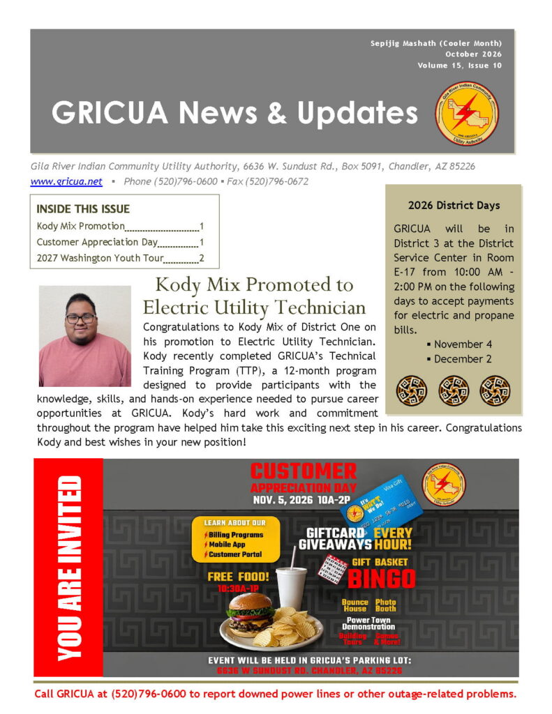 October 2026 Newsletter page 1
