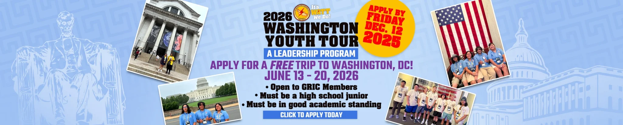 Washington Youth Tour 2026 slider