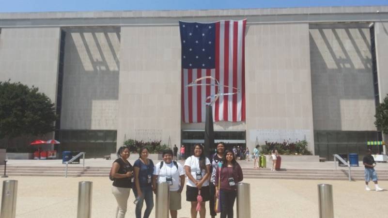 group in front of smithsonian