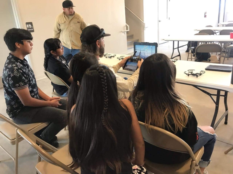 GRICUA youth learning about drones